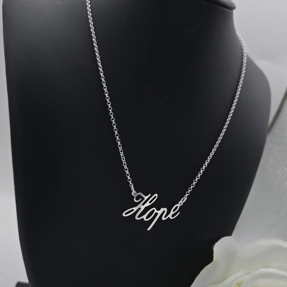 HOPE STERLING SILVER NECKLACE - Picture 3 of 5
